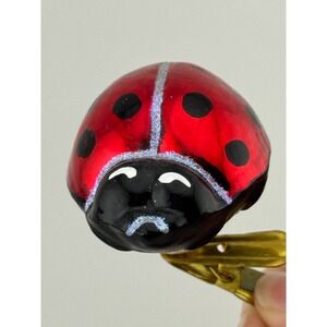 Christopher Radko 2000 Her Ladyship Ladybug Clip Holiday Ornament Easter Spring